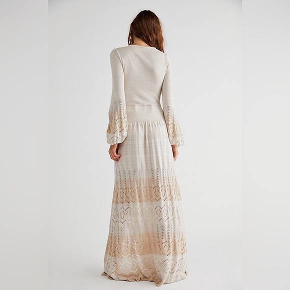 Jen’s Pirate Booty x Free People Knit Lapis Maxi Dress in Porcelain, Size XS/S - Picture 4 of 9